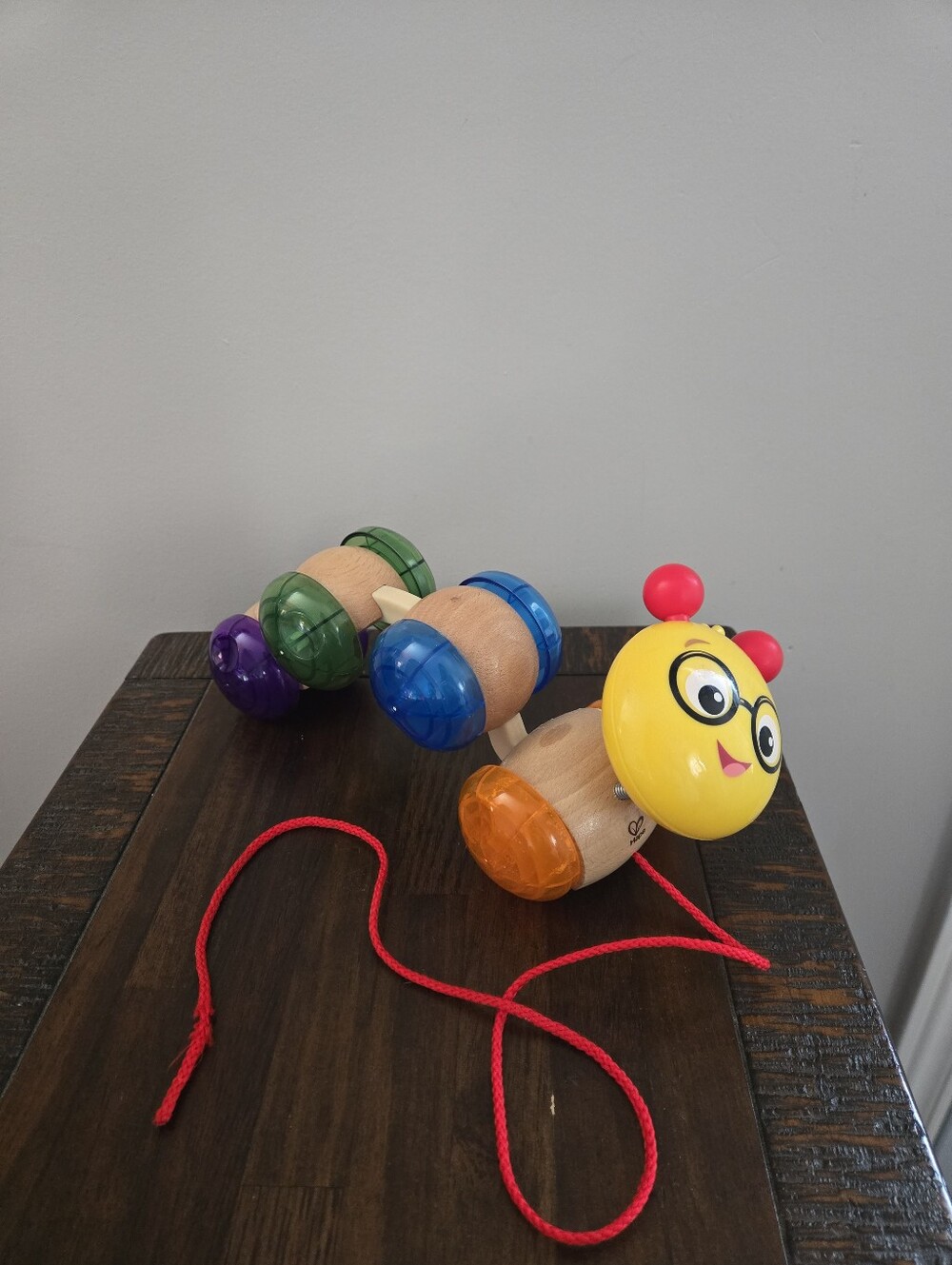 Hape Baby Einstein Caterpillar Pull Along Wooden Toy With Bobble Head